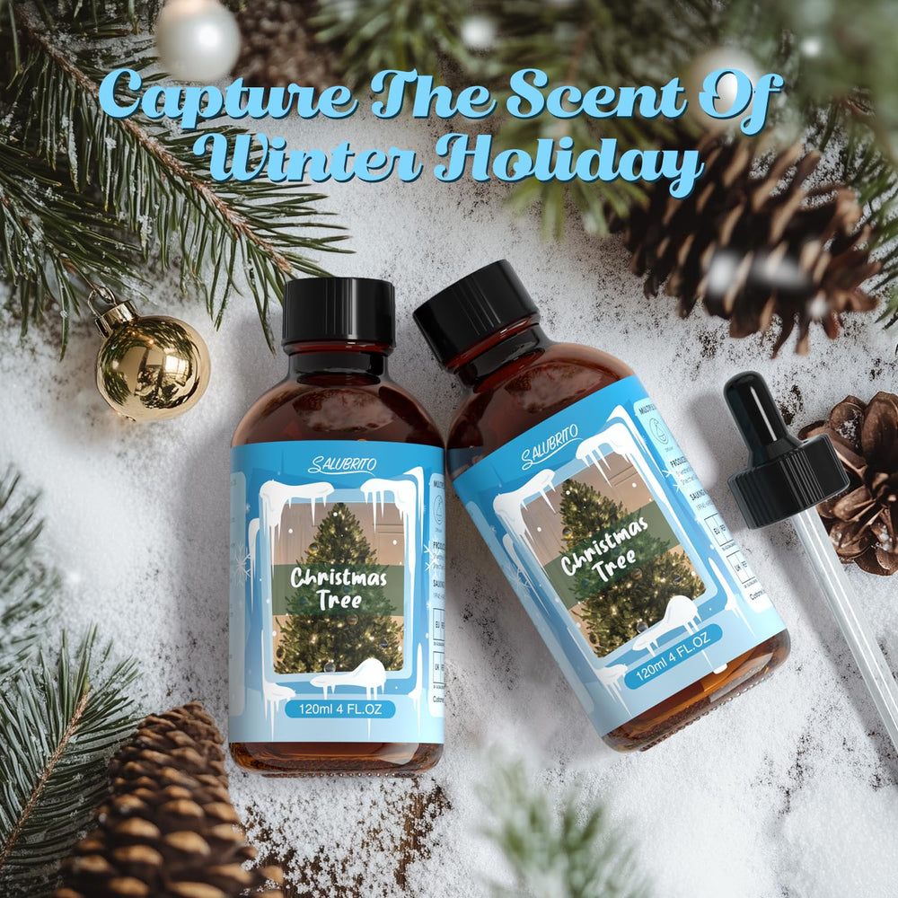 DIY candle making with Salubrito Christmas Tree Oil for festive fragrance.