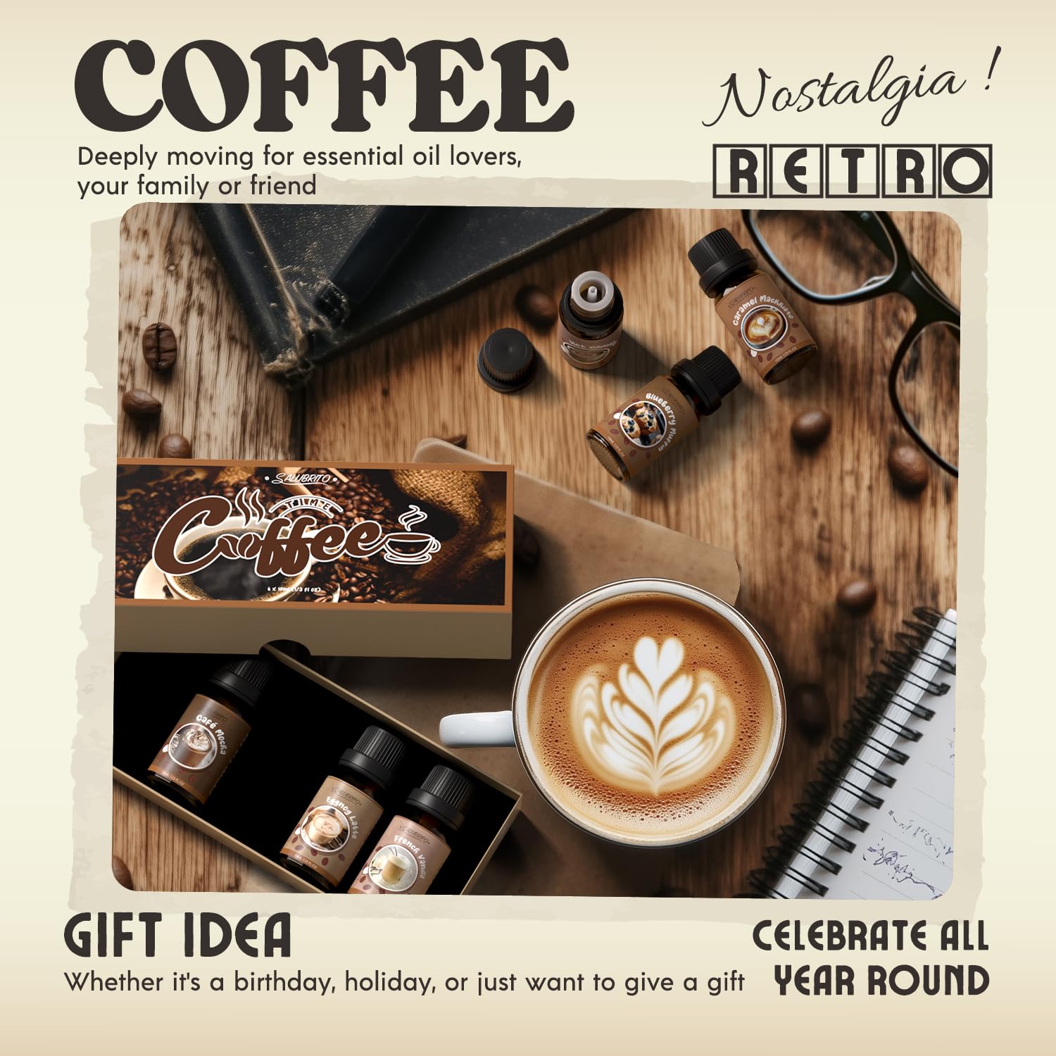 Salubrito eggnog latte coffee oil adds festive aroma to rooms