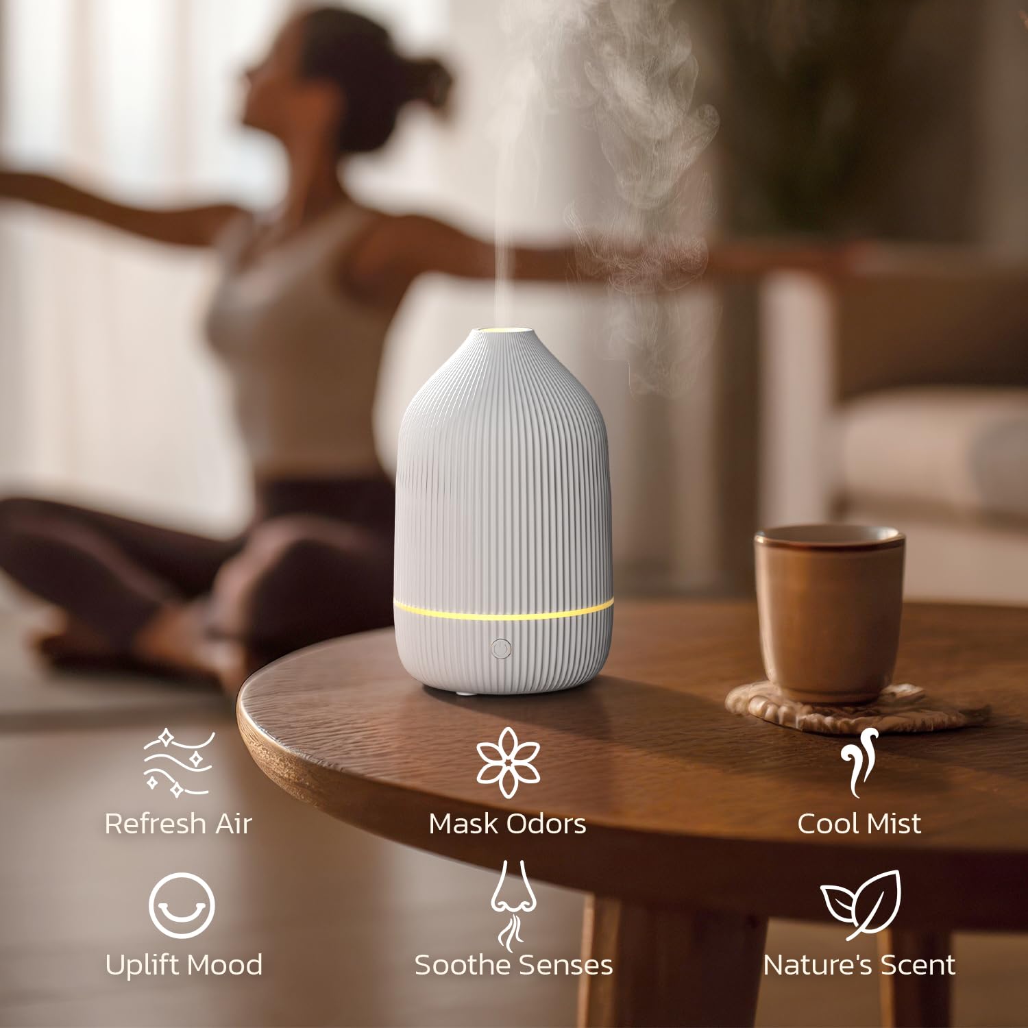 Salubrito diffuser auto shut-off icon illustrating safety feature