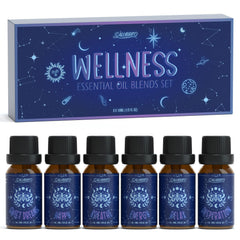 Salubrito essential oil set packaging, gift-ready presentation for home wellness