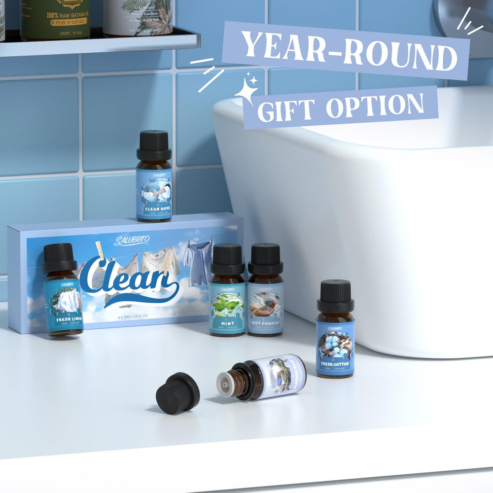 Salubrito gift box of clean fragrance oils perfect for gifting.