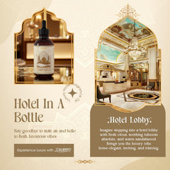 Salubrito Hotel Lobby diffuser setup releasing a luxurious aroma.