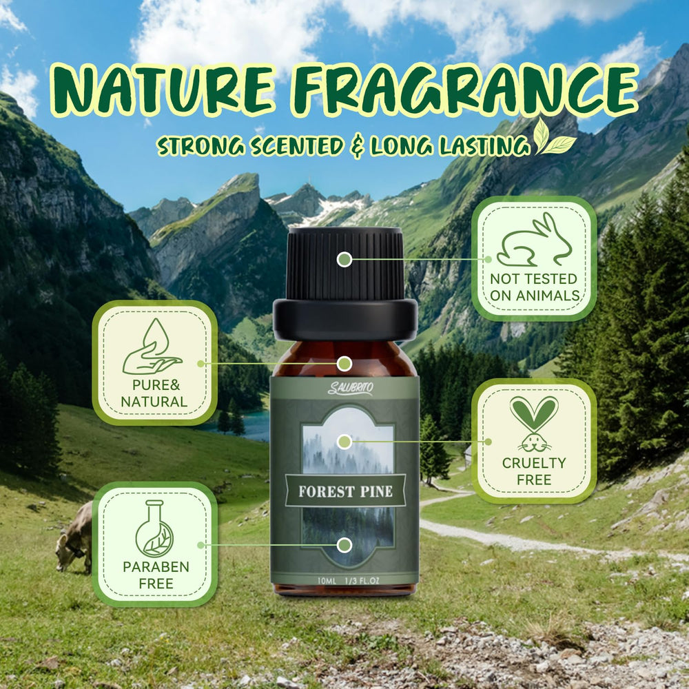 Salubrito Nature Mountain Air oil provides a crisp high-altitude vibe for energizing spaces.