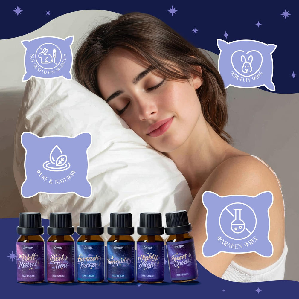Salubrito Nighty Night oil bottle ideal for calm evening rituals and diffuse aroma.