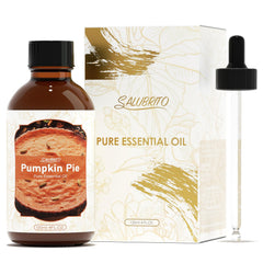 Salubrito Pumpkin Pie essential oil in diffuser creating cozy autumn ambience.
