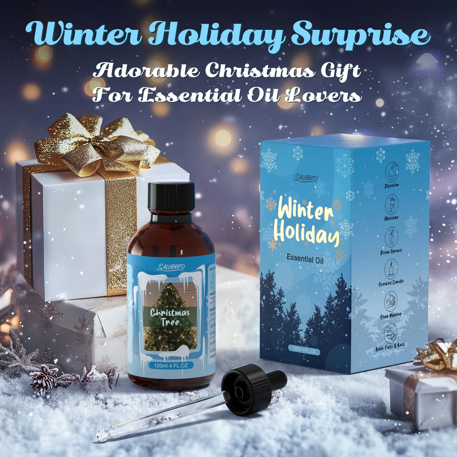Bath salts or soaps infused with Salubrito oil for seasonal scent.