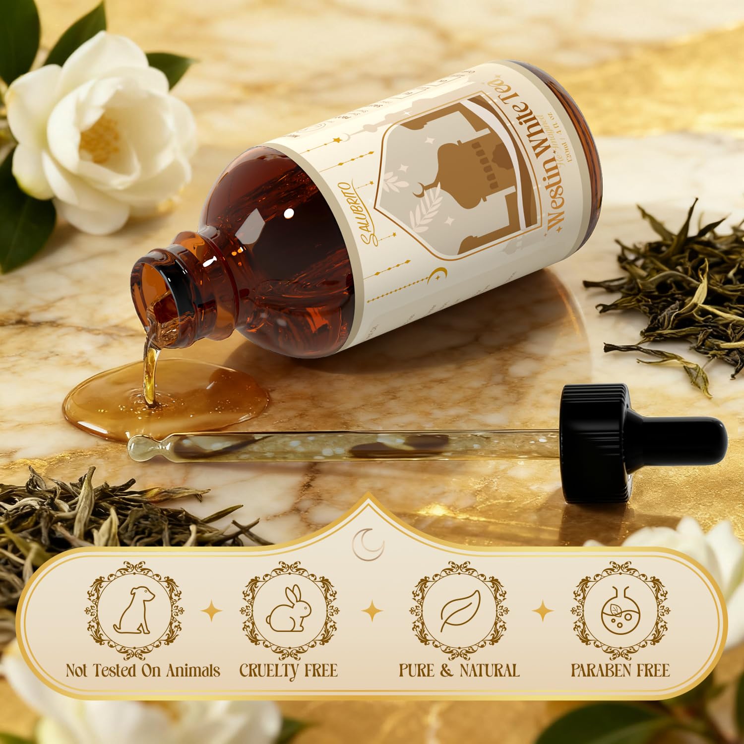 Salubrito White Tea fragrance used in candles for boutique ambiance