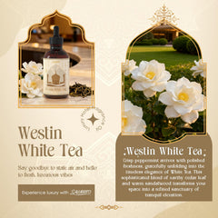 Diffuser setup with Salubrito White Tea for luxury room scent