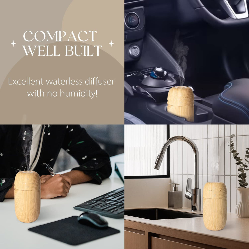 Salubrito waterless diffuser car holder enables on-the-go freshness.