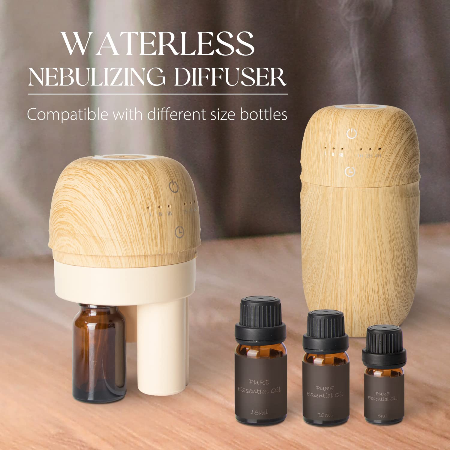 Salubrito waterless diffuser compact size fits in small spaces.
