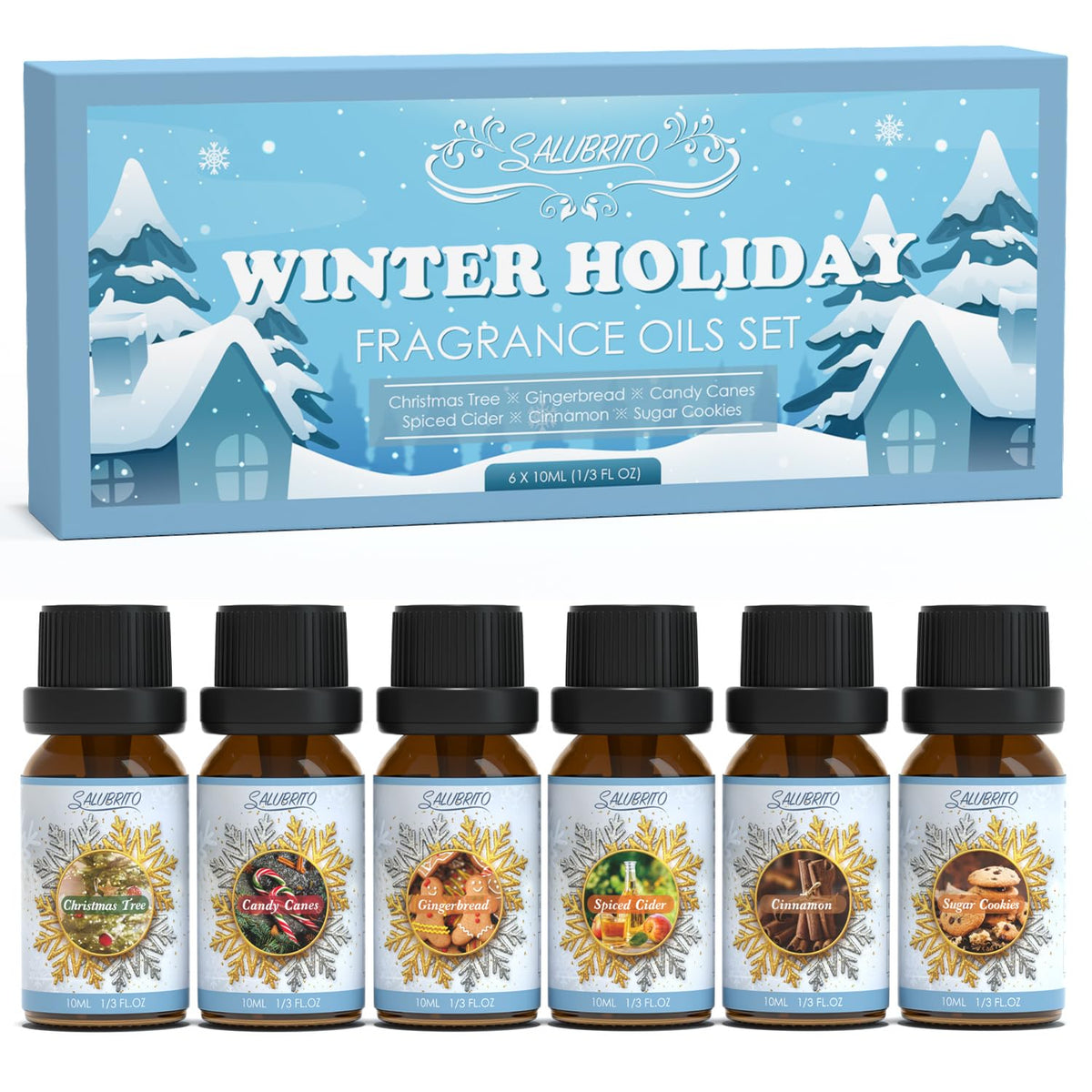Salubrito winter tree fragrance bottle for festive diffuser ambiance