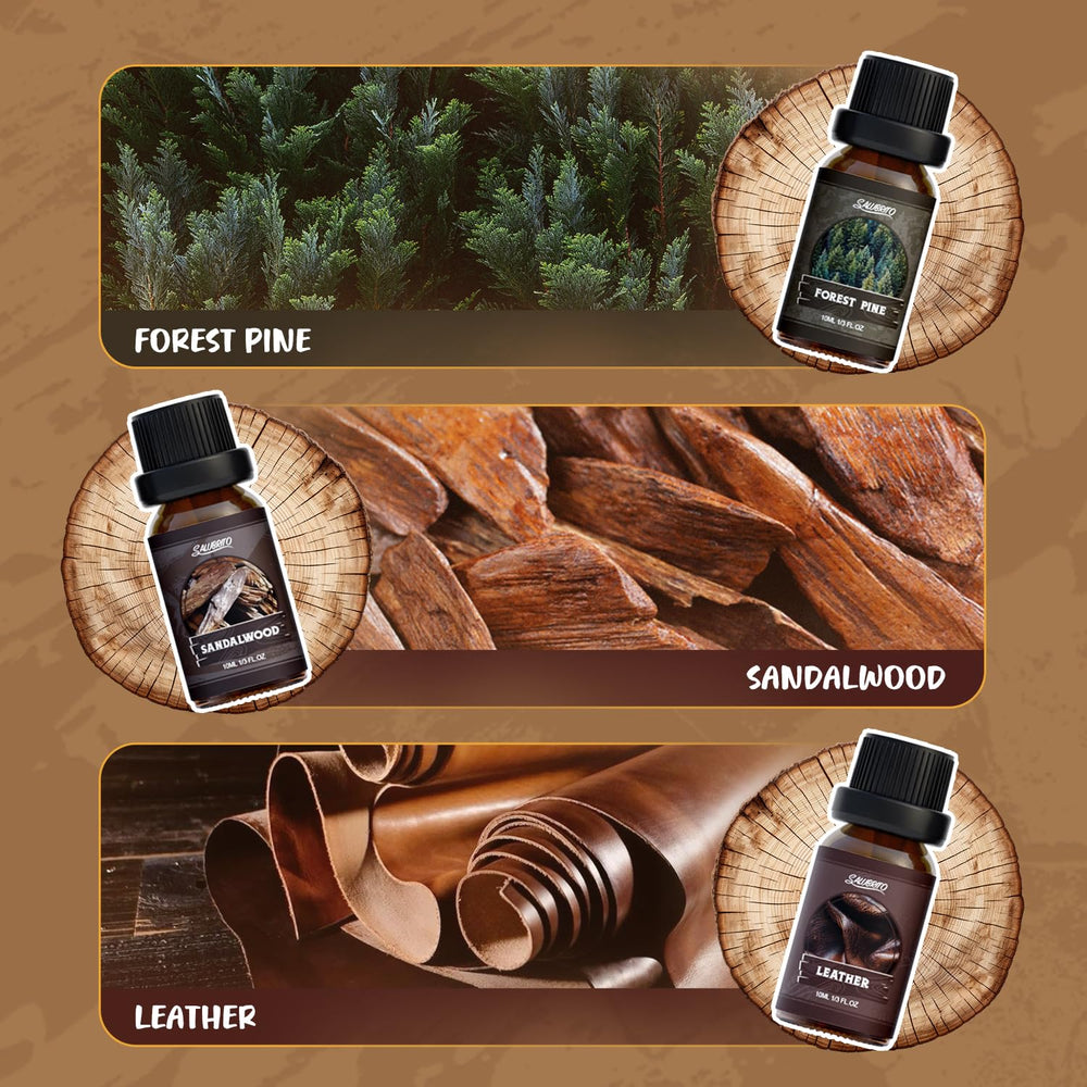 Salubrito woody fragrance set leather scent for energizing rooms