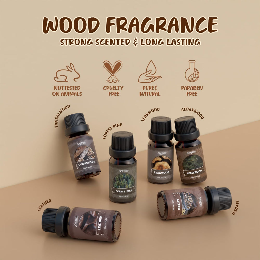 Salubrito woody fragrance set sandalwood for calming spaces