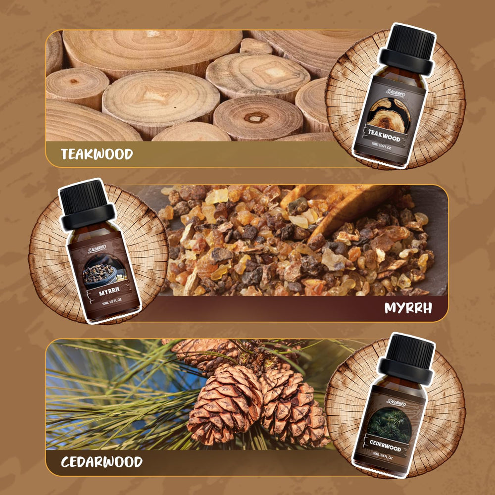 Salubrito woody fragrance set teakwood for warm notes