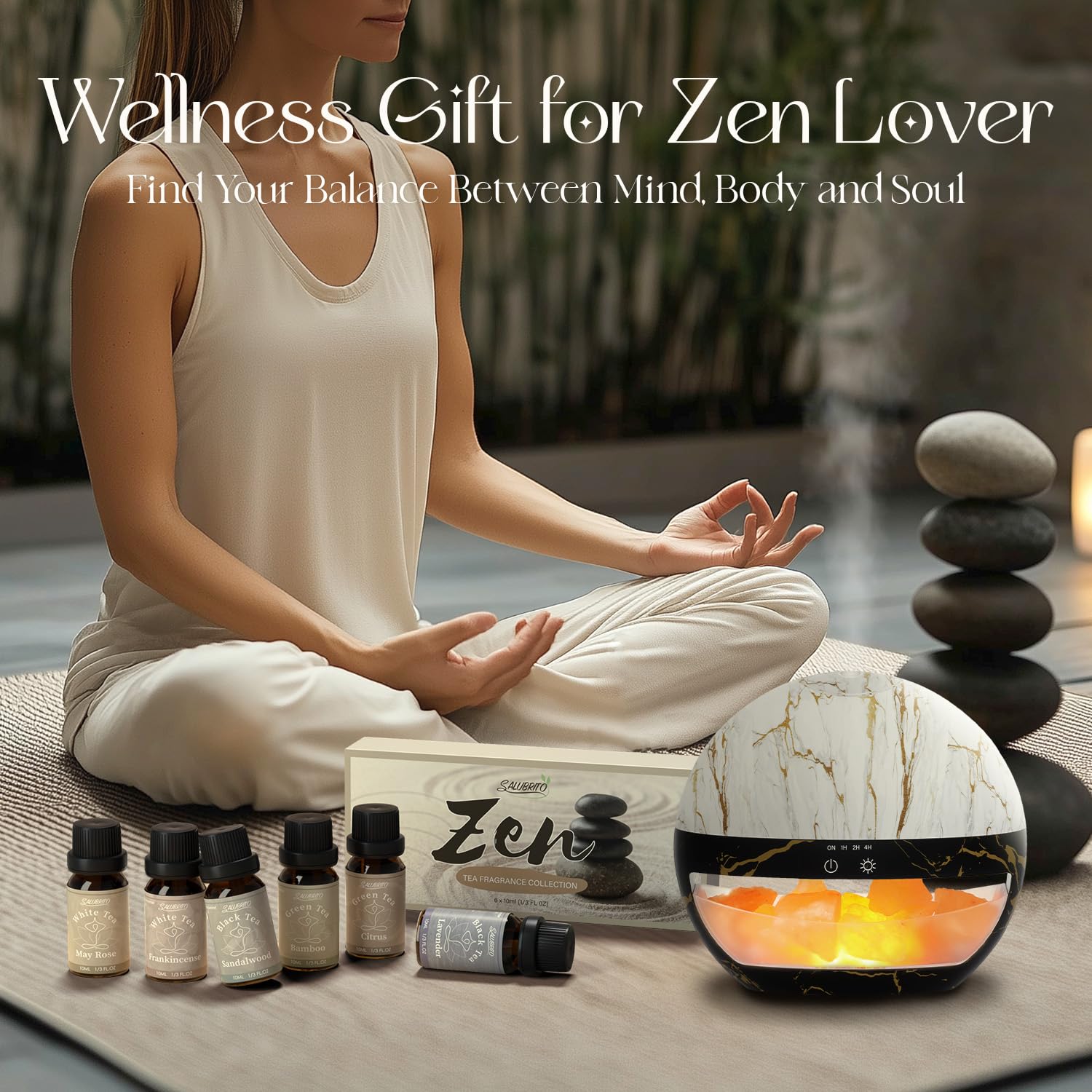 Salubrito Zen green tea citrus bottle refreshing diffuser experience