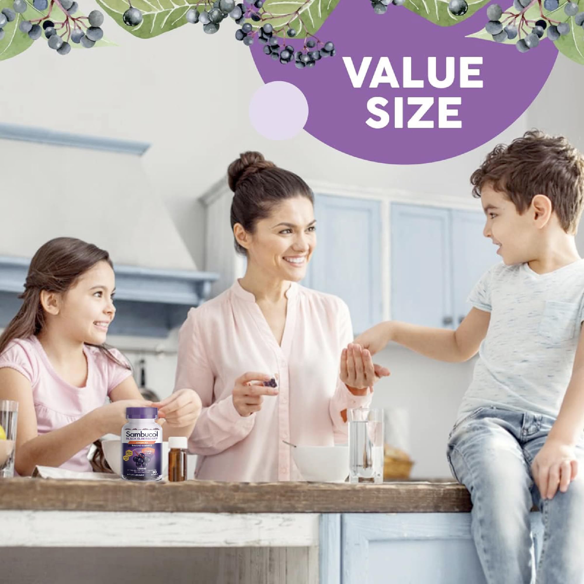 Haschberg elderberry content in Sambucol gummies for premium berry quality