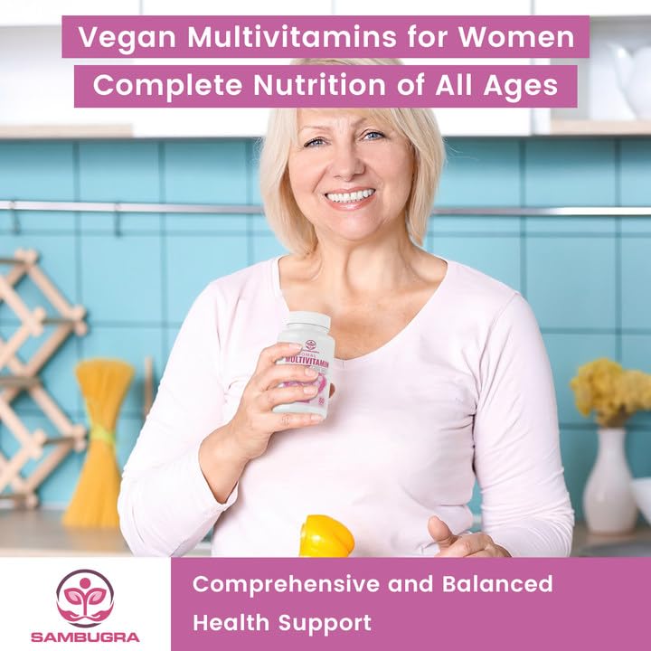 Sambugra gluten-free, soy-free, non-GMO US-made vitamins on display.
