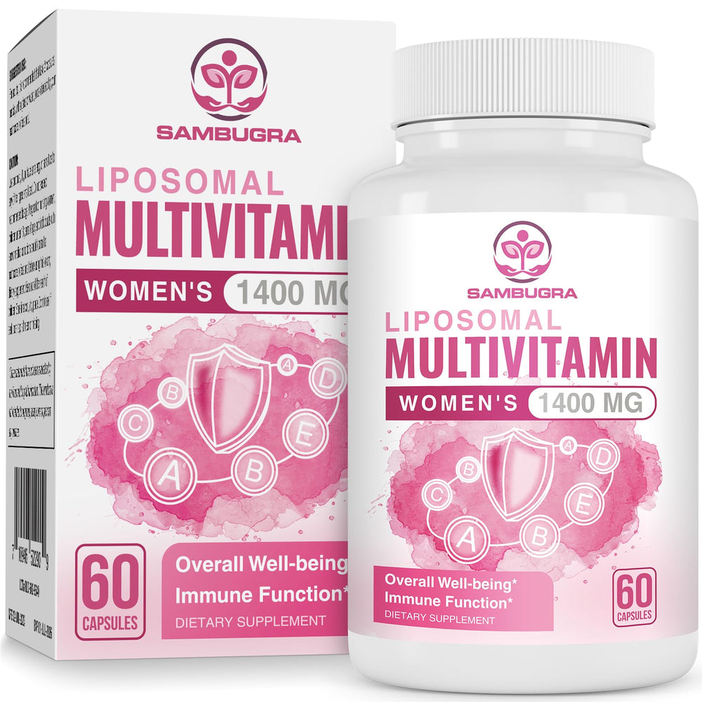 Sambugra liposomal multivitamin bottle for daily wellness support.