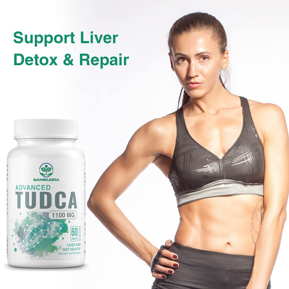 Sambugra TUDCA label detailing 1100 mg per serving