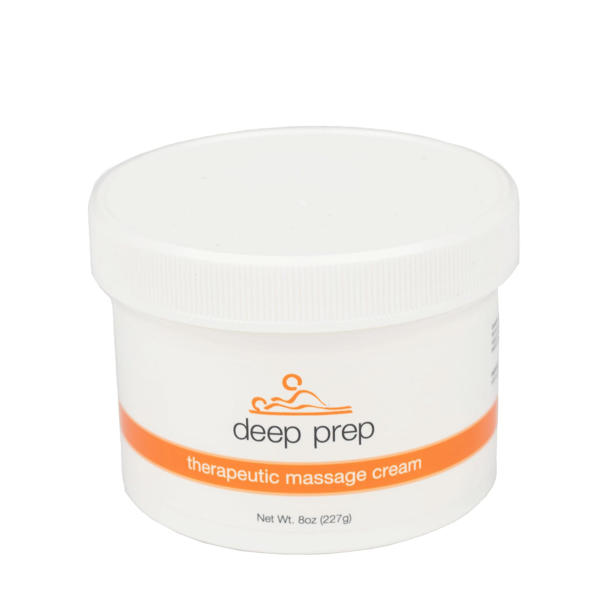 Sammons Preston Deep Prep 8oz bottle for professional massage, non-greasy feel.