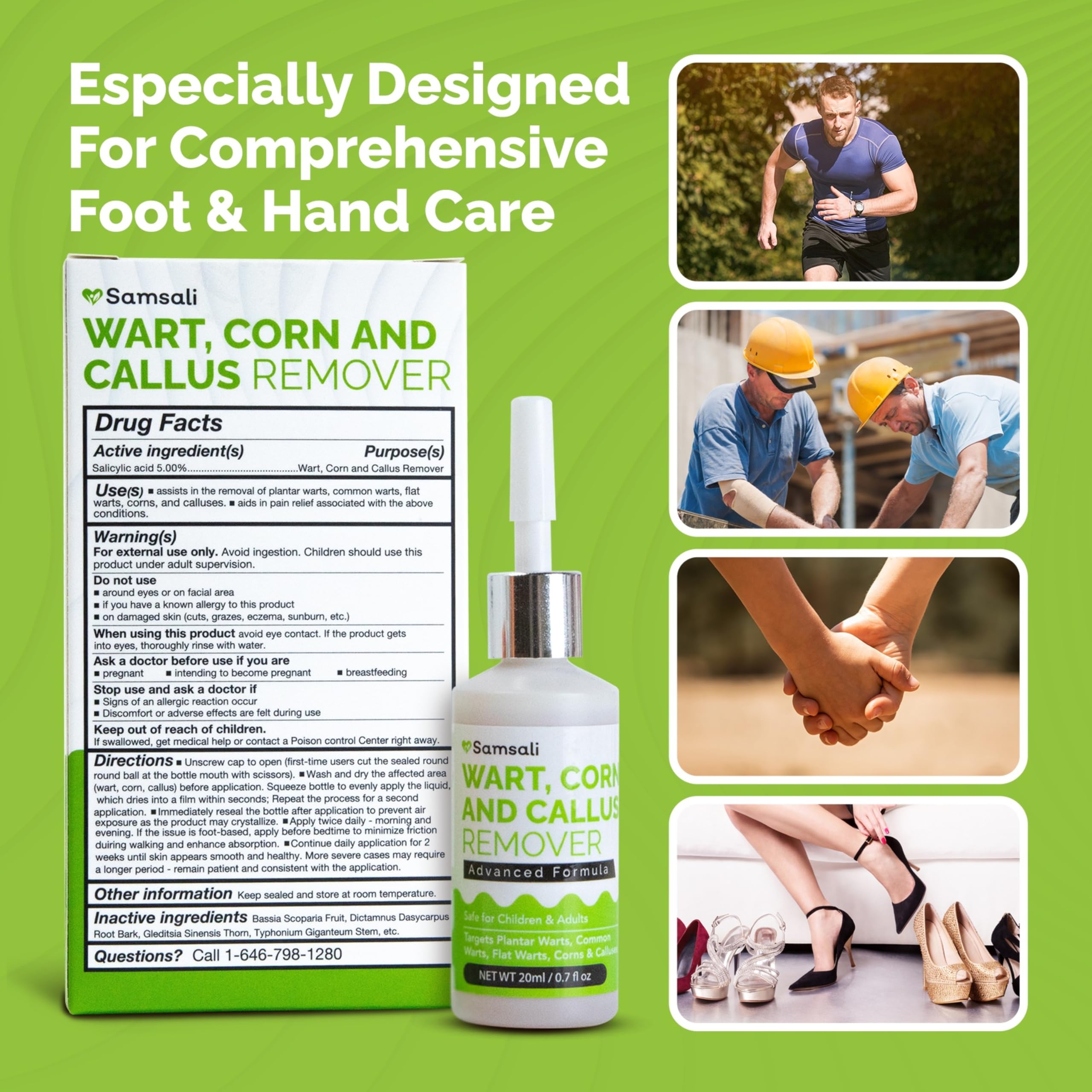 Samsali family-friendly wart remover suitable for teens and adults.