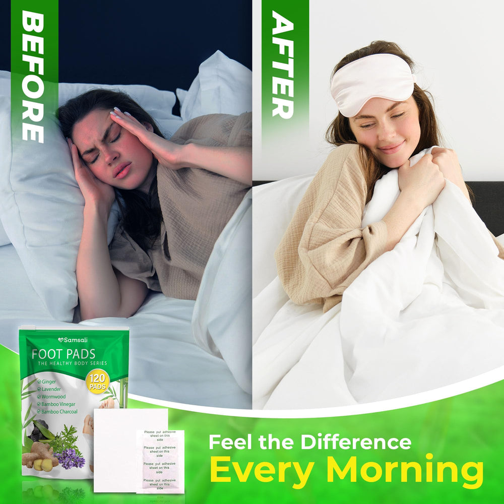 Samsali ginger-vinegar pads pictured with an elderly user signaling comfort after long days