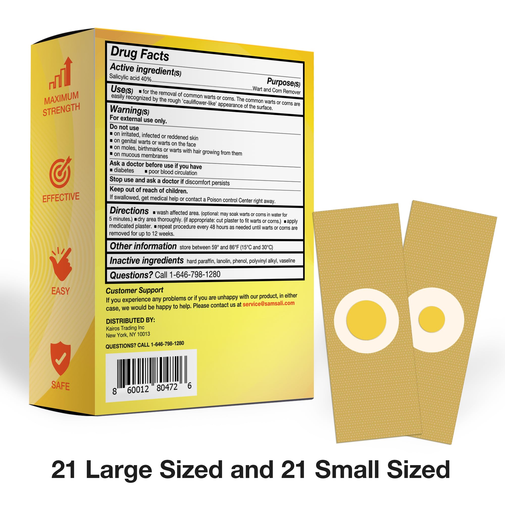 Close-up of Samsali wart remover pad for easy application