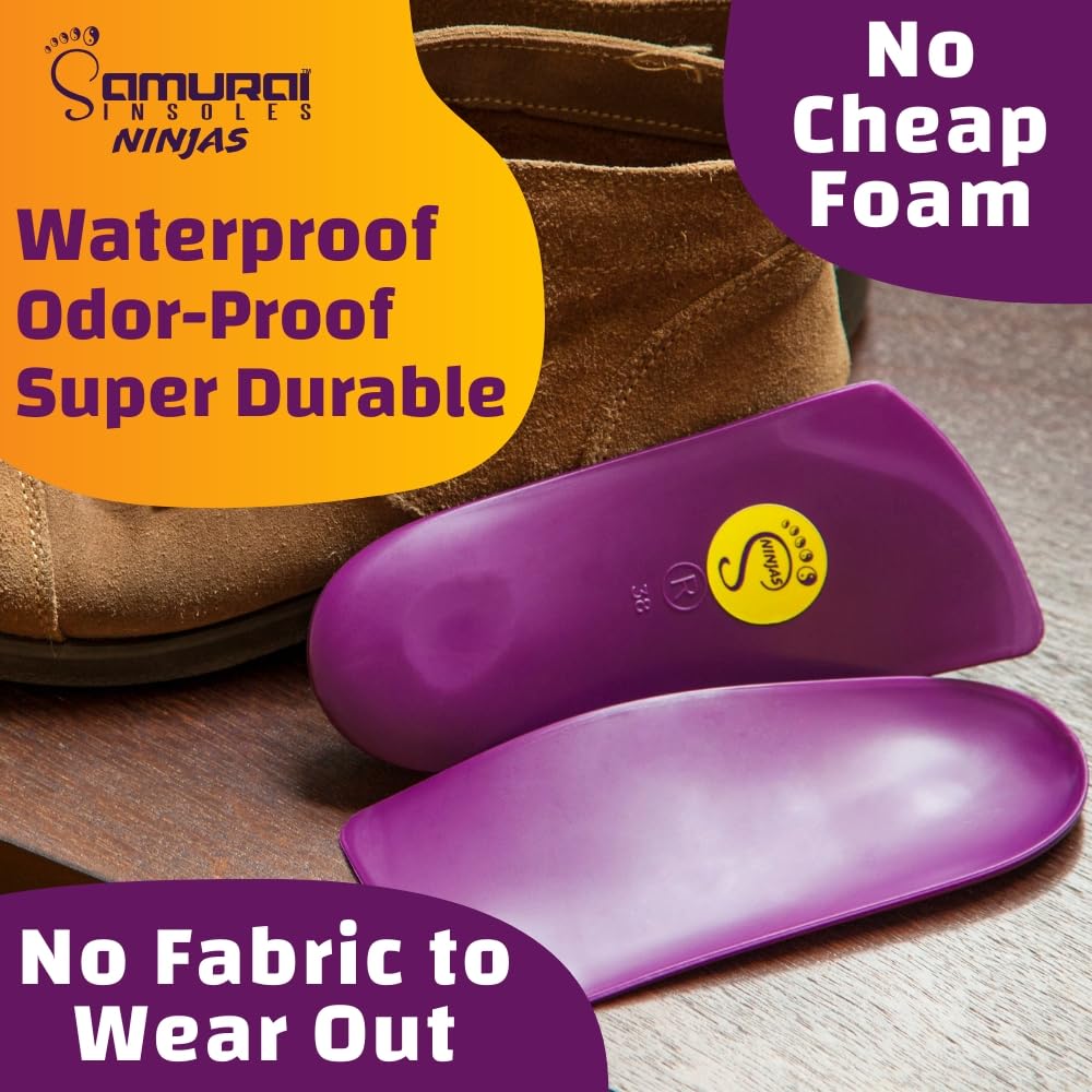 Samurai Insoles Ninjas size chart helps you find a precise, comfortable fit