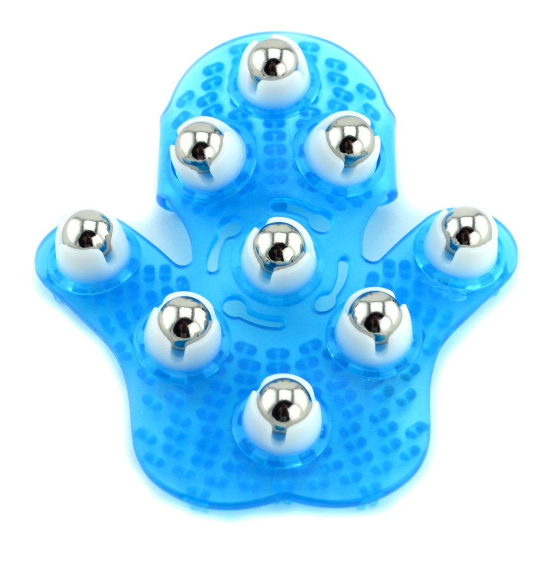 SAMYO palm-shaped massage glove blue for full-body comfort.