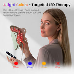 SanaTech LED mask silicone close-up, skin-friendly, comfortable wear