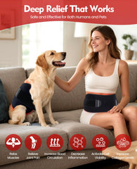 SanaTech belt worn on waist for portable, hands-free therapy