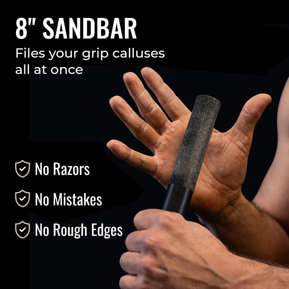 SandBar Callus Remover Tool palm-heel usage on tough calluses.