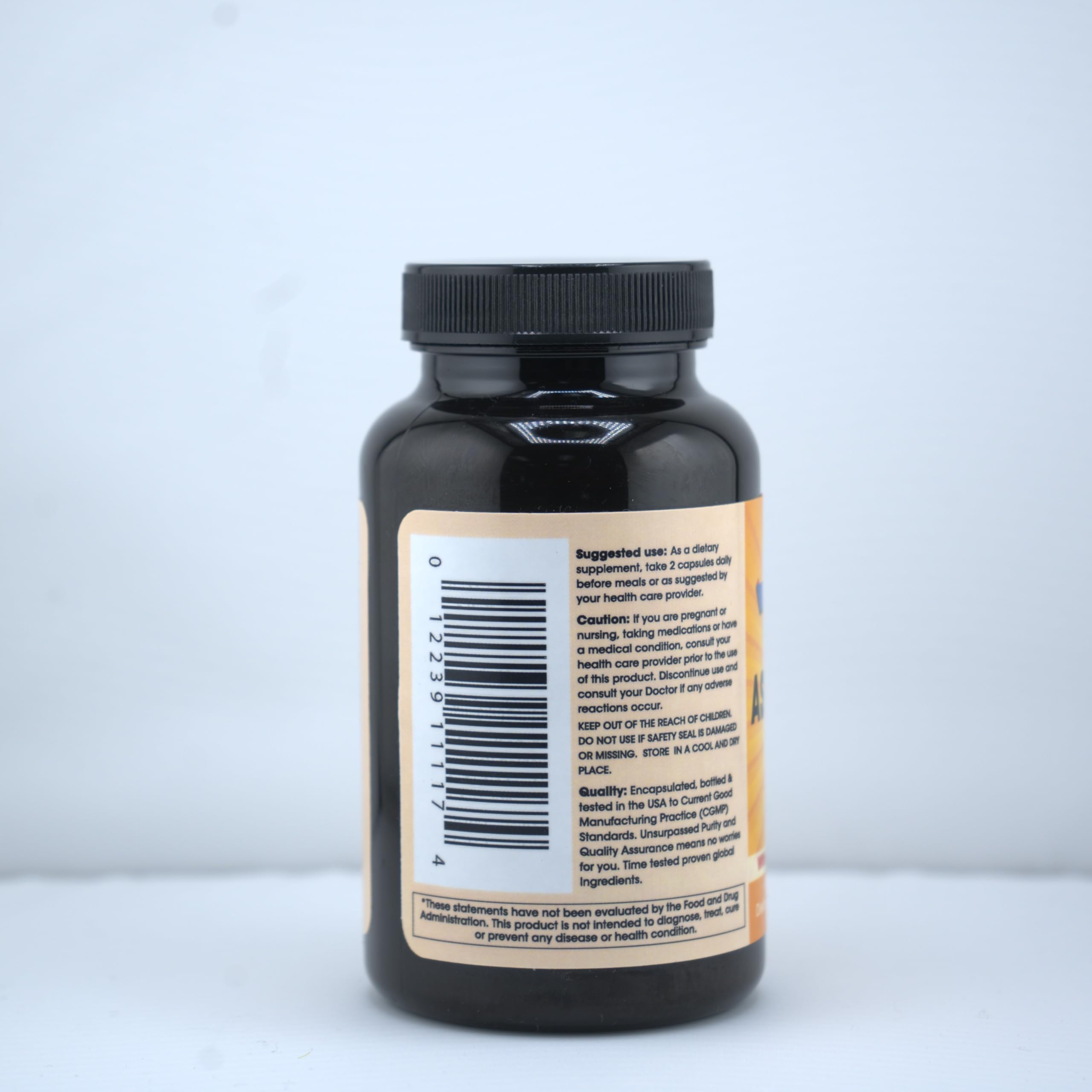 Two-capsule daily dosage guidance on SANDHUHERBALS bottle