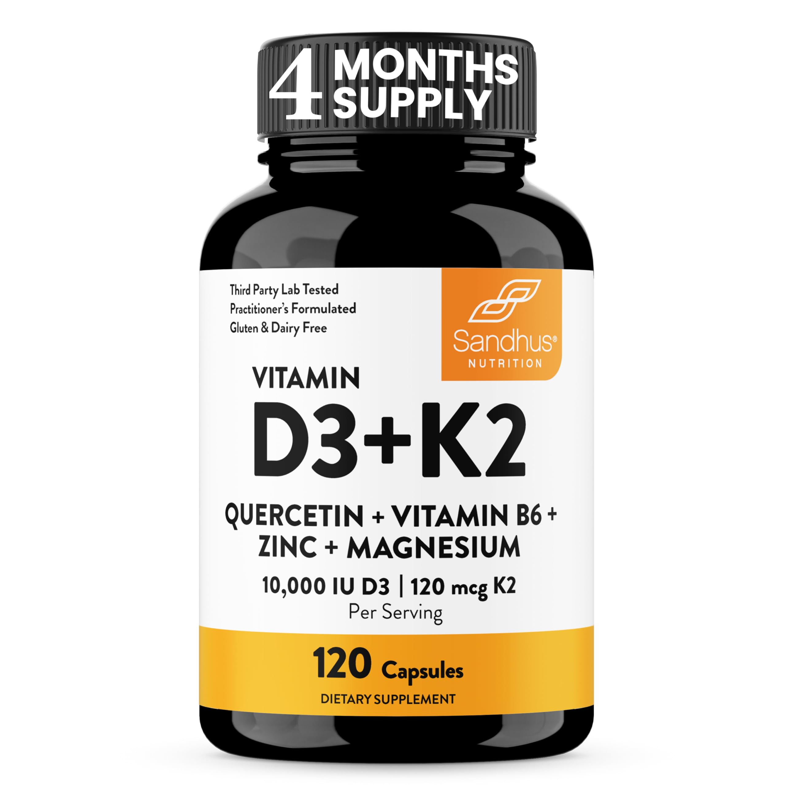 Sandhu's D3K2 Magnesium bottle with capsules for daily energy support