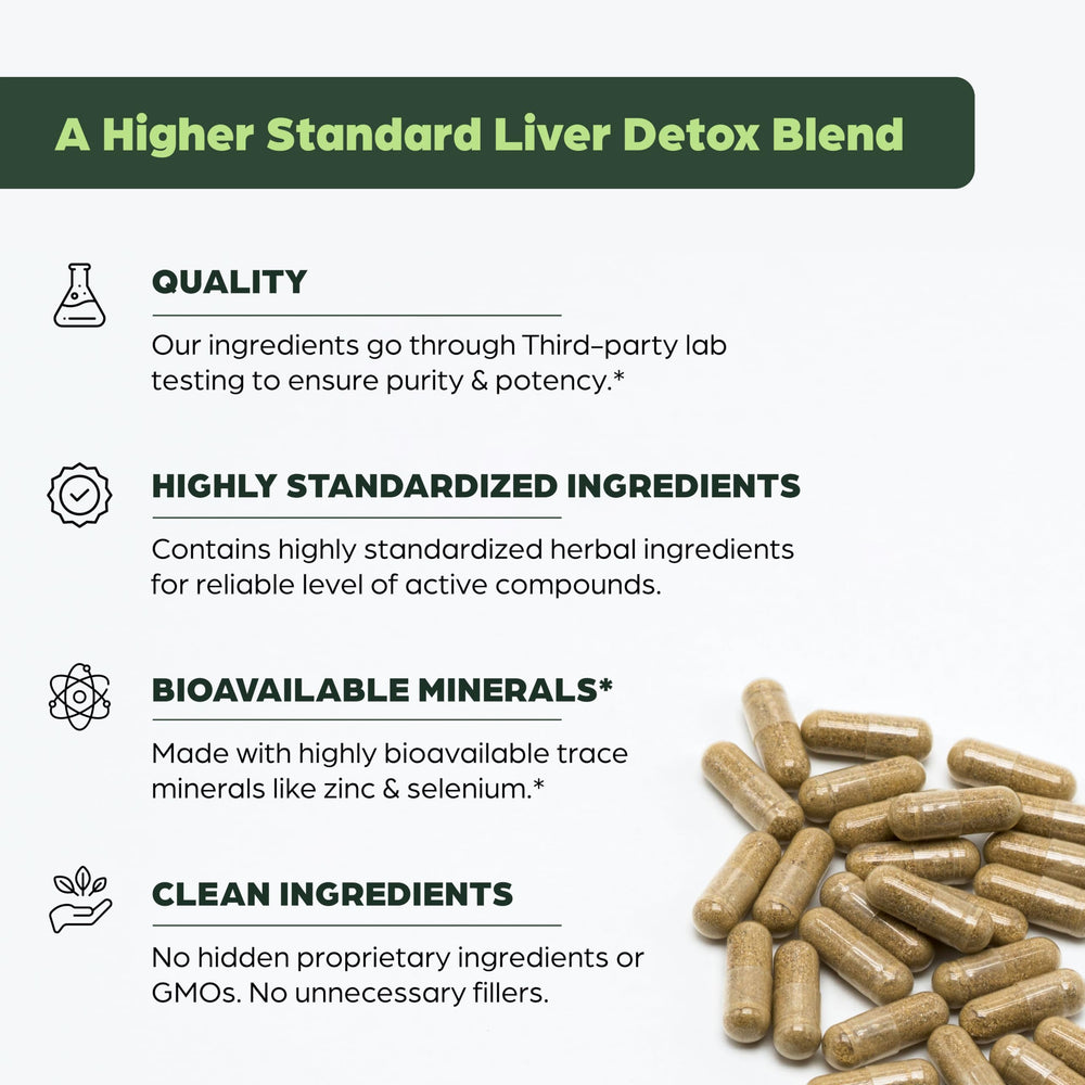 NSF-certified California facility label on Sandhu's Liver Cleanse packaging.