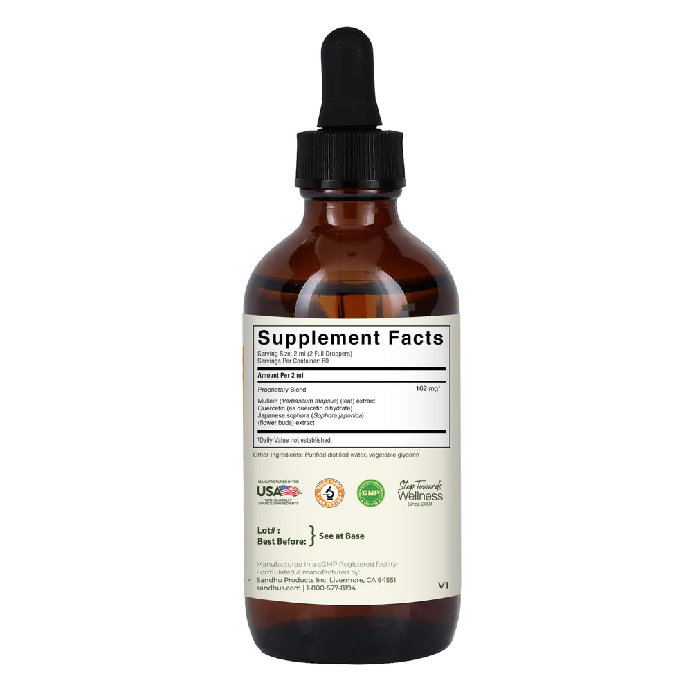 Sandhu's Mullein Drops daily-use scene for routine support