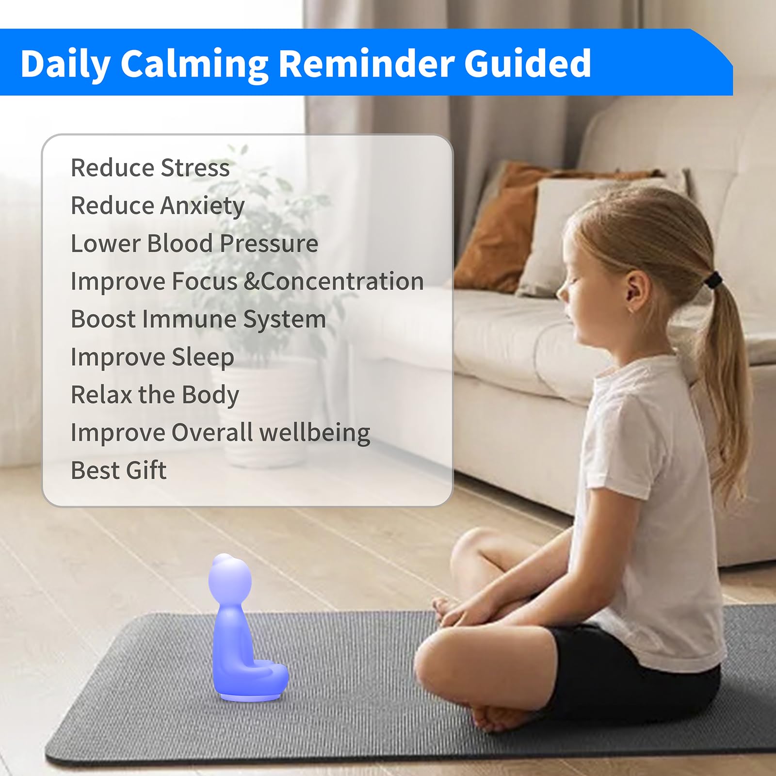 SANIDIKA color-guided breathing prompts ease tension and promote calm visuals.