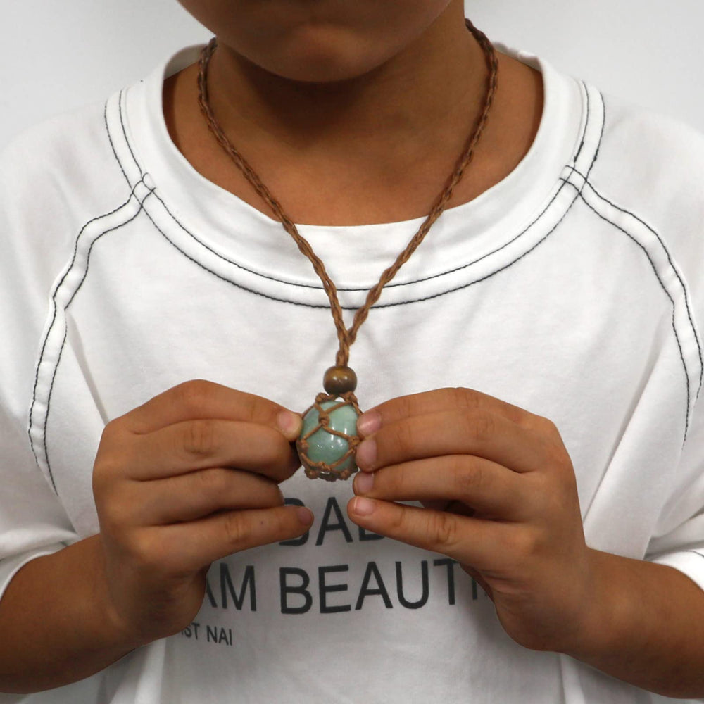 SANSWL 7 Chakra Necklace throat lapis lazuli for clear communication