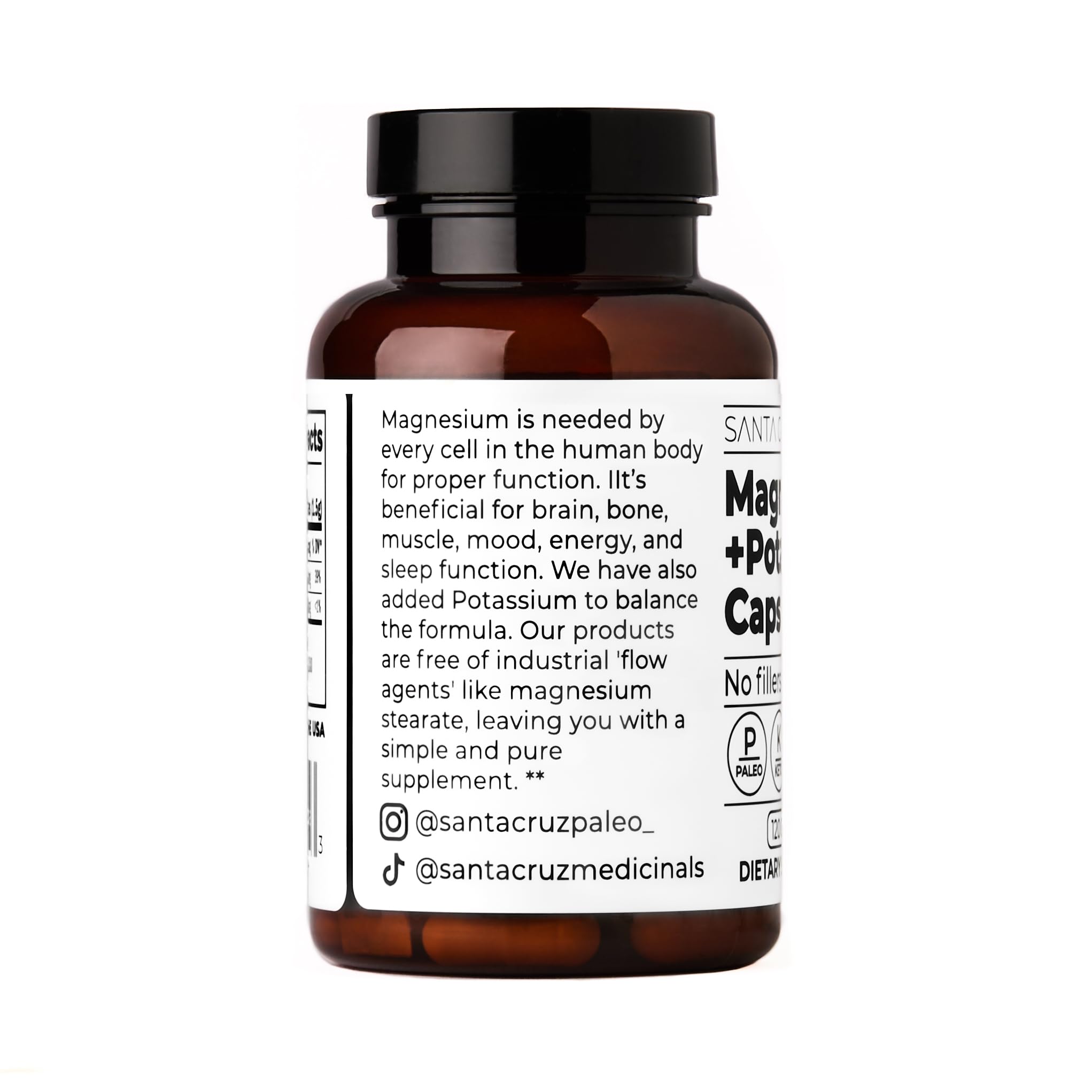 Santa Cruz Paleo capsules closeup highlighting compact, easy-to-swallow design.