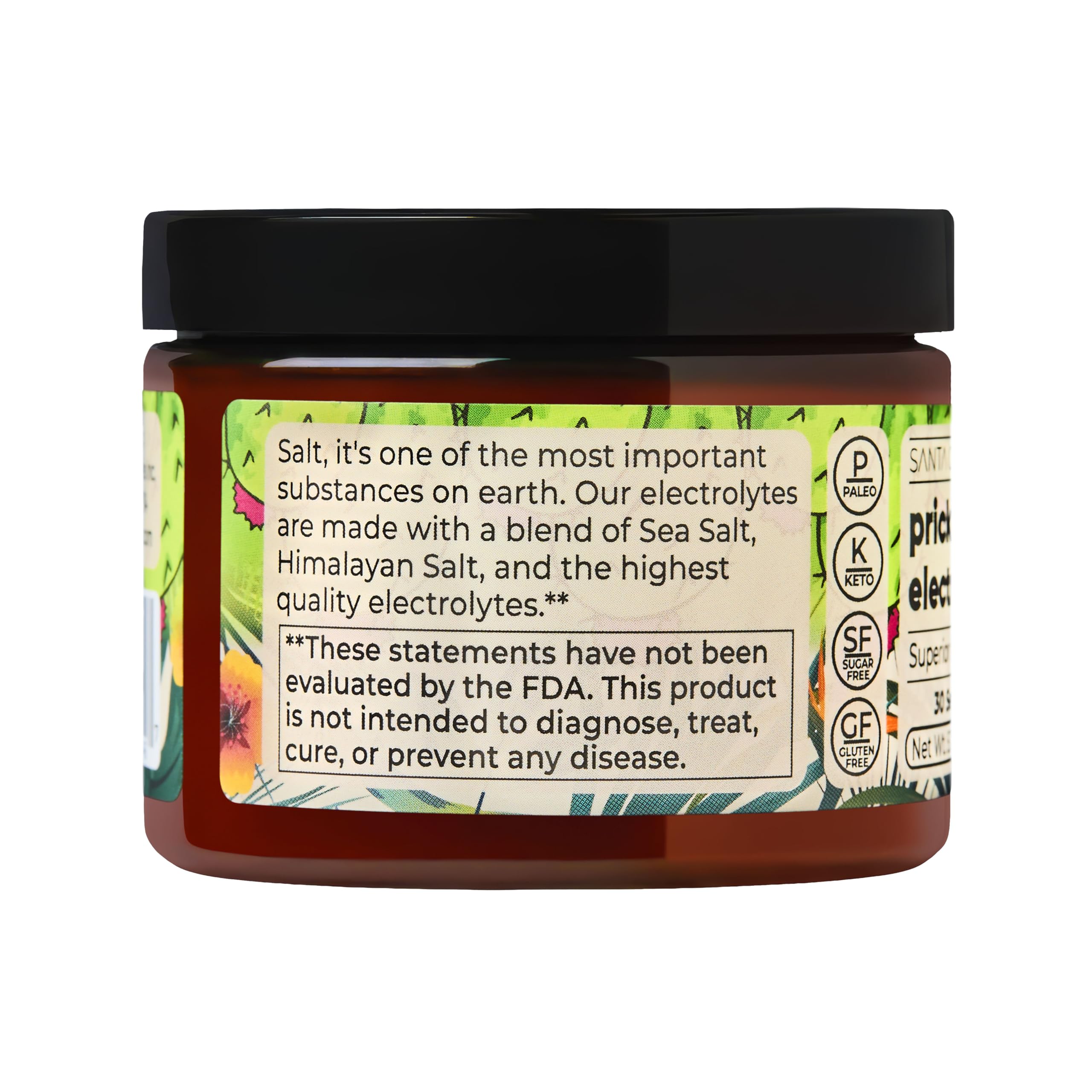 Santa Cruz Paleo Electrolyte powder dissolving in water for easy, sugar-free hydration.