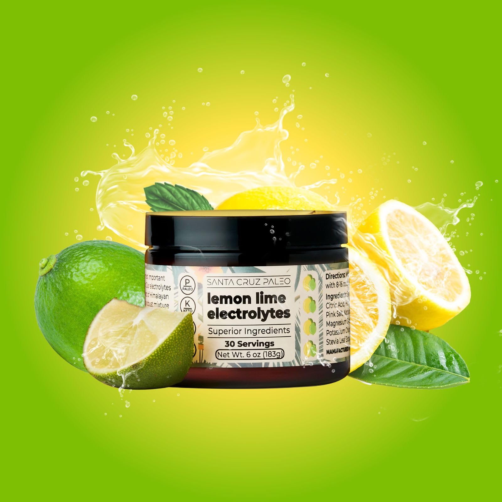Santa Cruz Paleo Electrolyte Lemon Lime scoop for easy measurement on the go