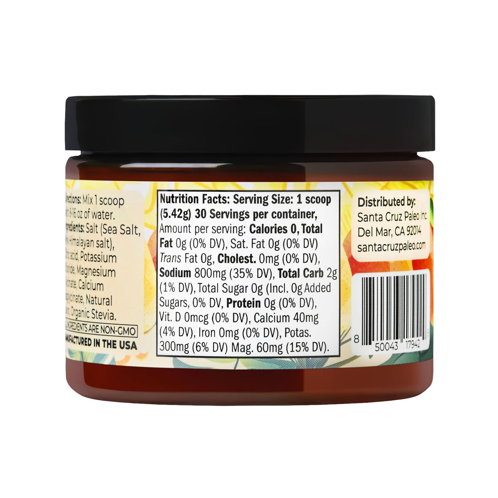 Santa Cruz Paleo Electrolyte Mango Lemonade vibrant flavor visual for daily hydration