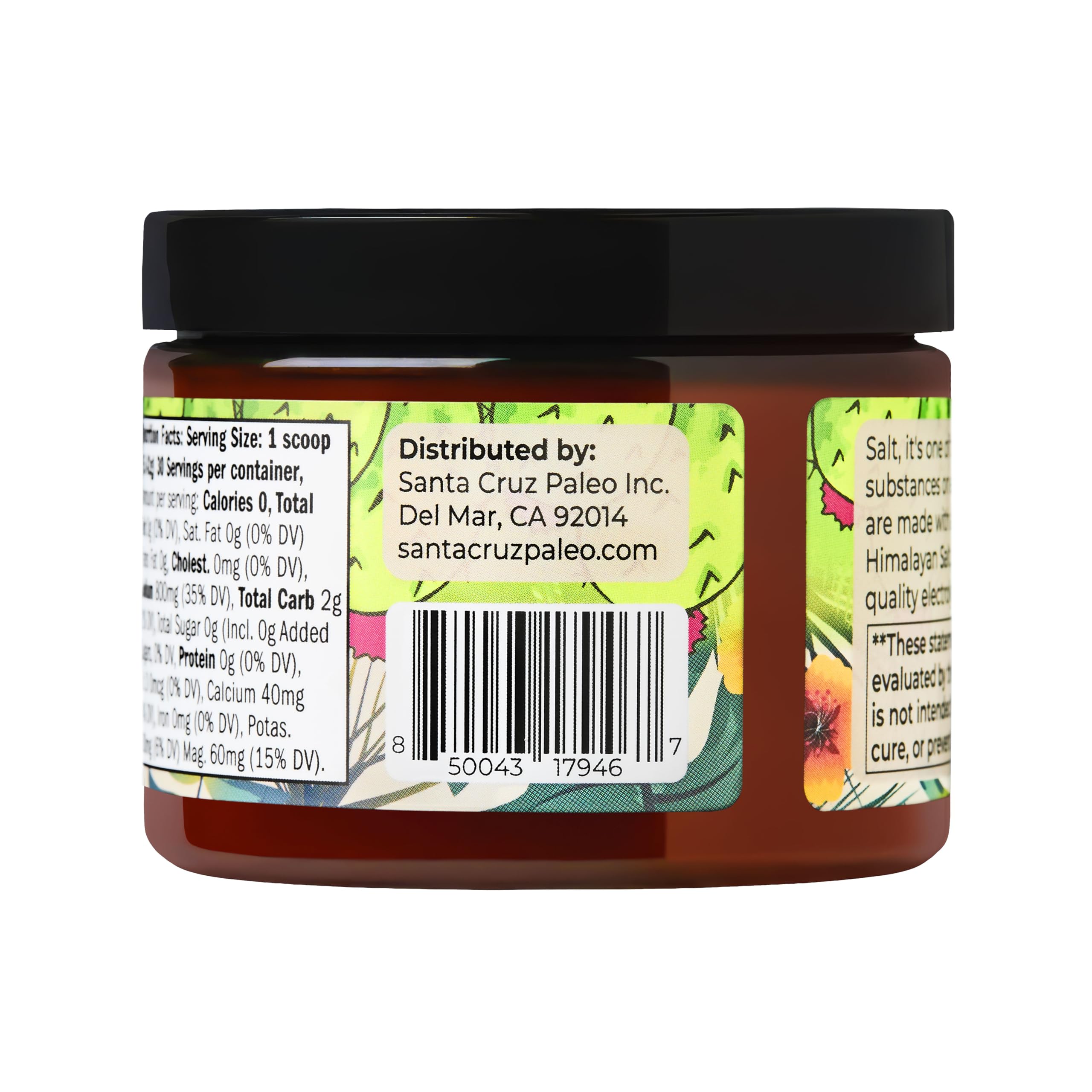 No-sugar label on Santa Cruz Paleo Electrolyte highlights clean hydration.