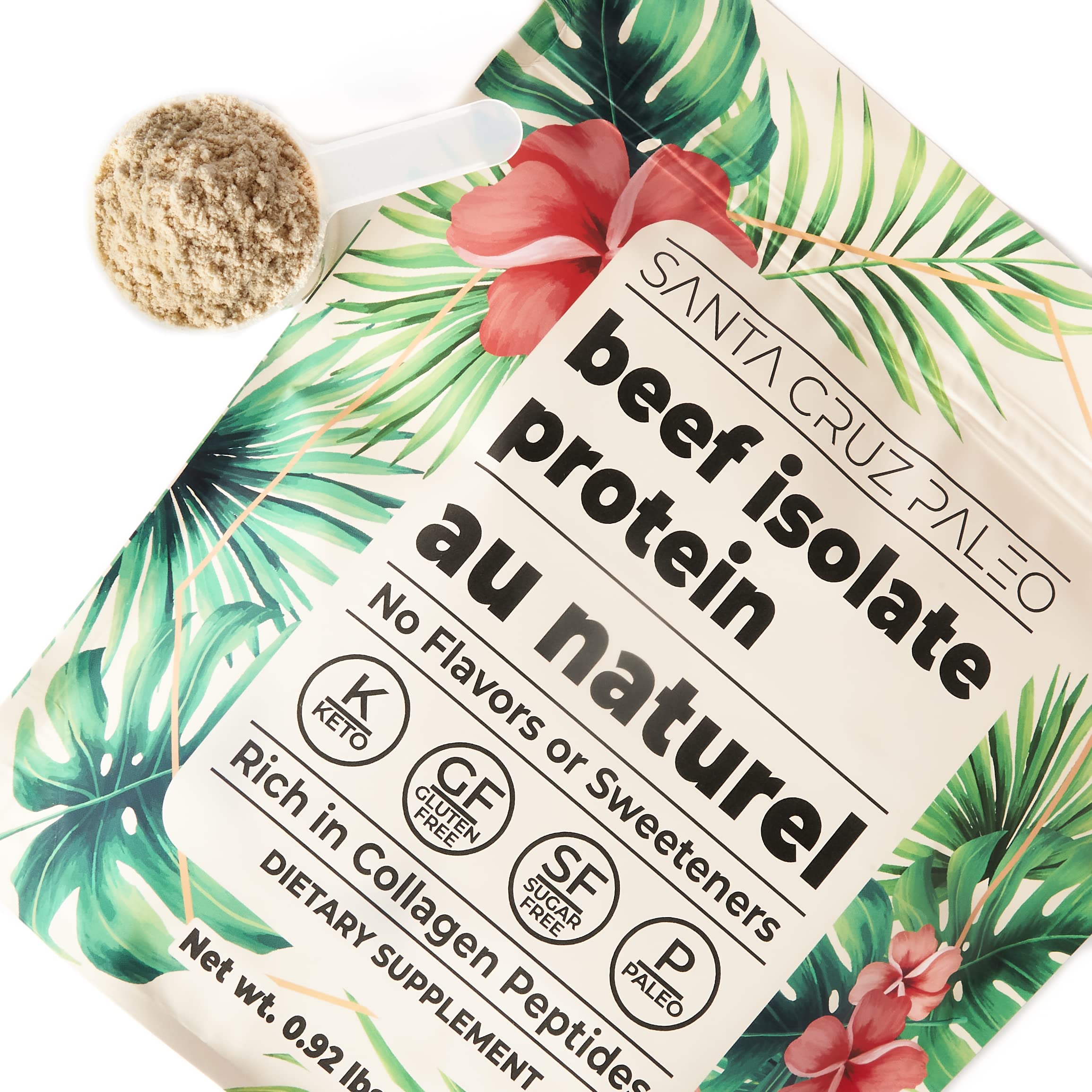 Santa Cruz Paleo label showing keto and paleo badges.