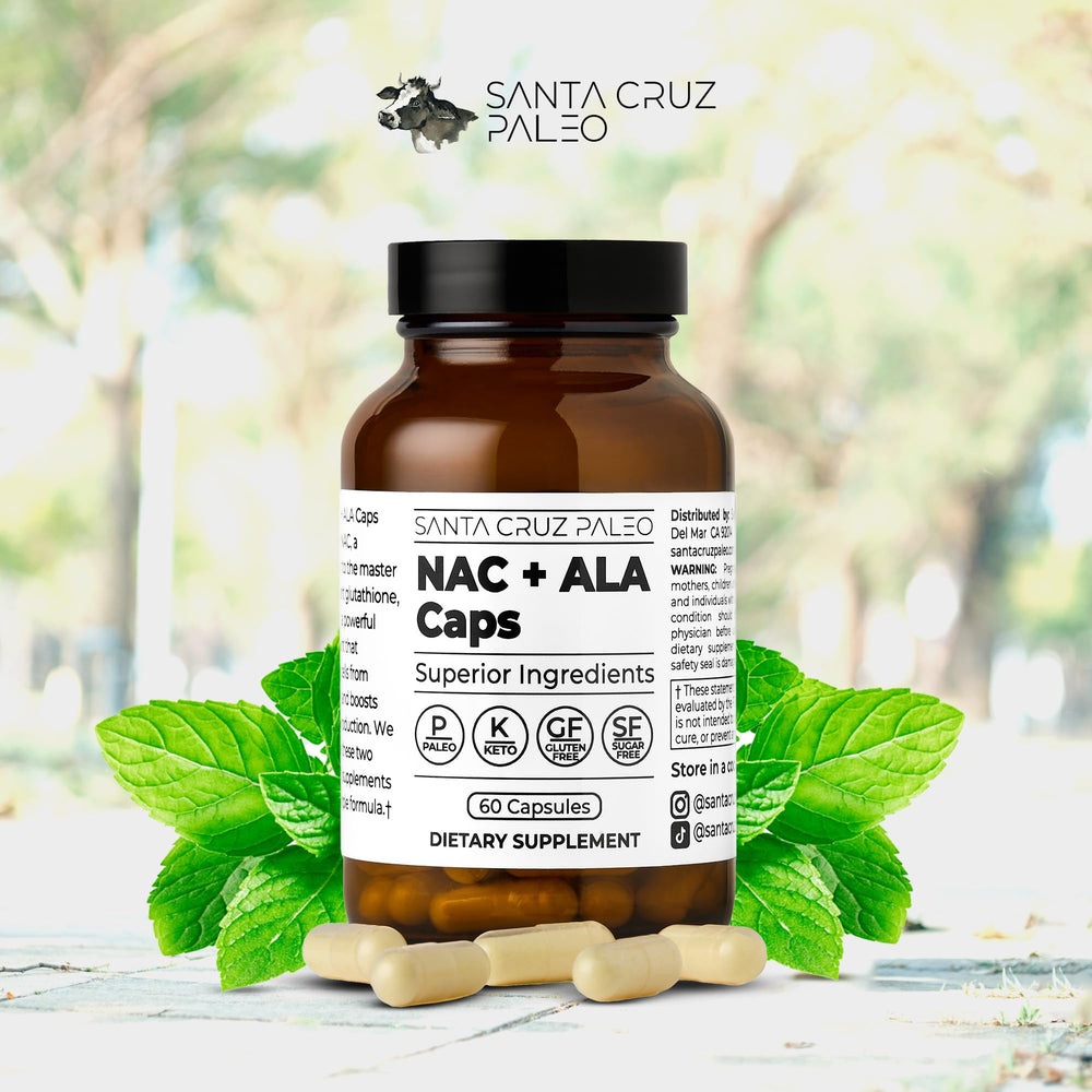 Santa Cruz Paleo label emphasizes gluten-free, keto, and paleo compatibility.