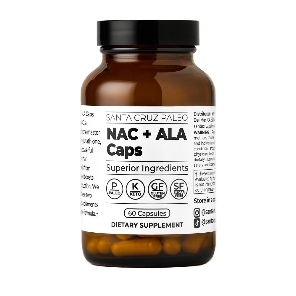 Santa Cruz Paleo NAC + ALA in a morning lifestyle setup.