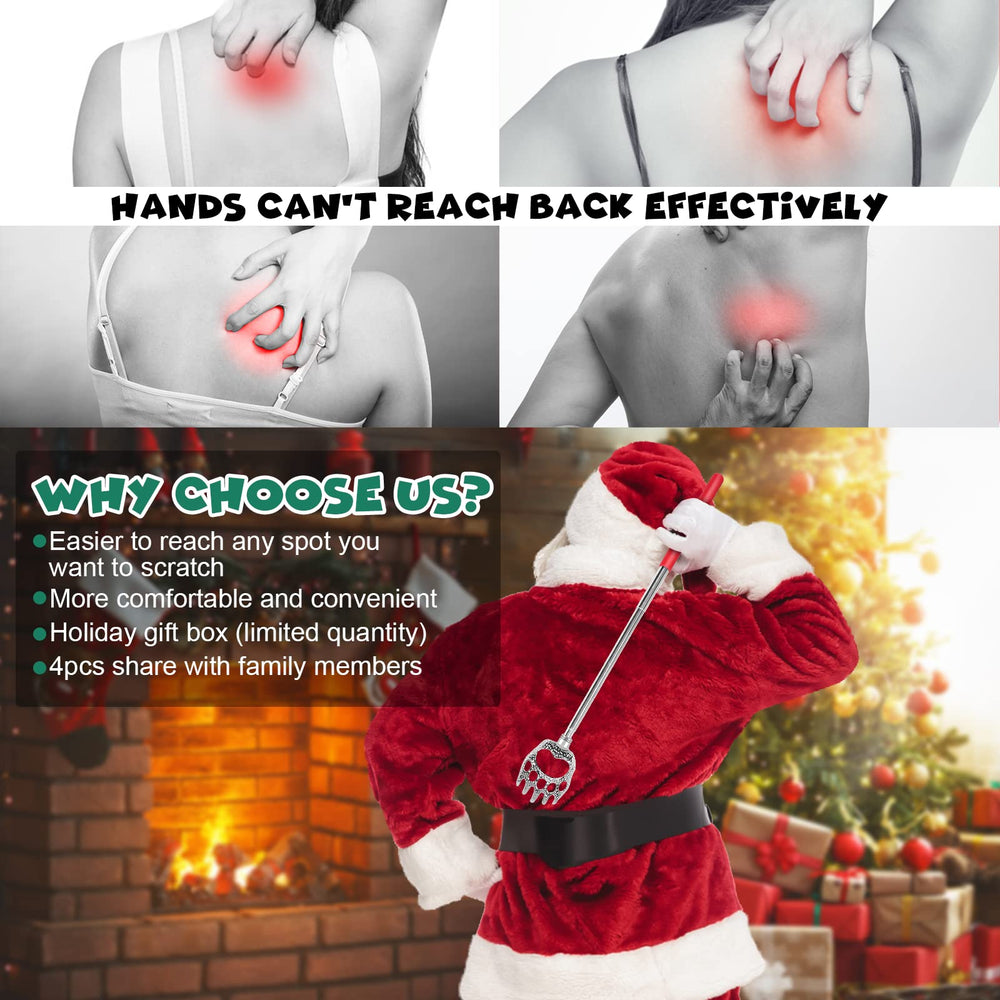 SANTAMADE back scratcher four-pack offers playful, practical gifting options.