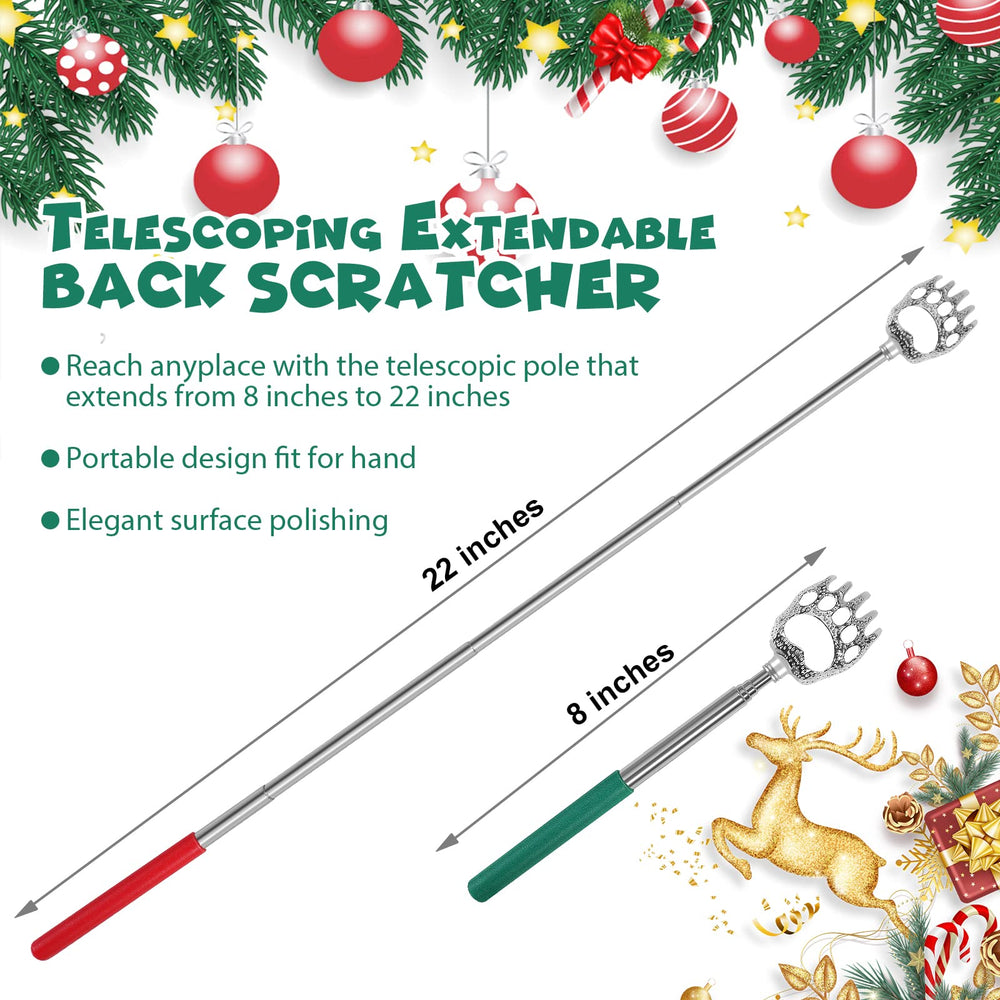 SANTAMADE back scratcher in 8-inch size fits pockets for on-the-go comfort.