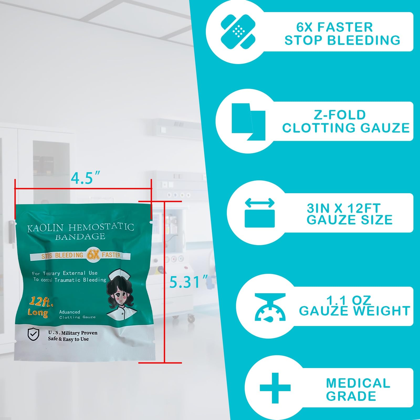 Sapbontchi Kaolin-infused gauze expands to aid clotting and bleeding control