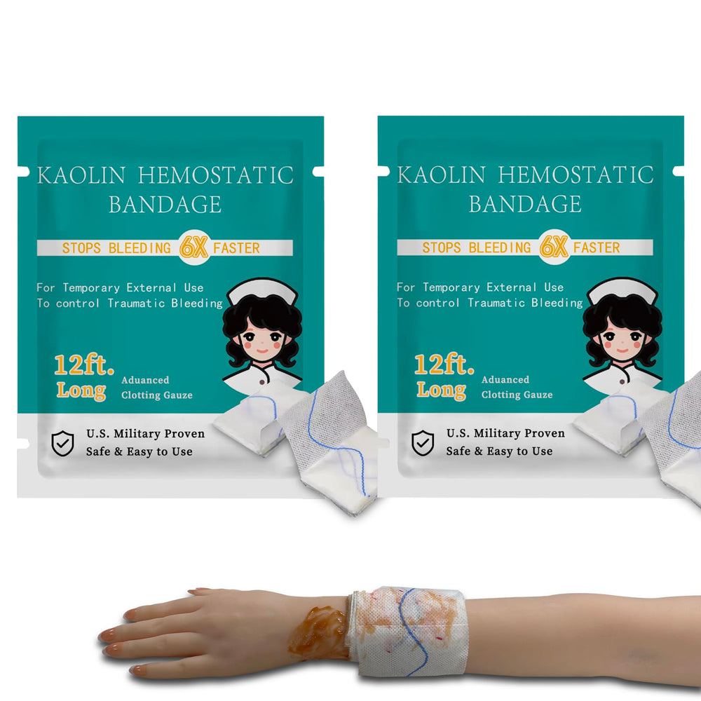 Sapbontchi Quick Clot Gauze 3x12.5 inch pack for rapid wound packing